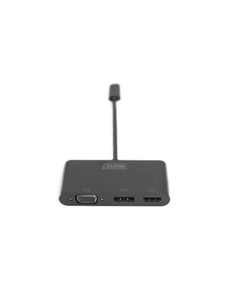Digitus Adaptador de monitor triple USB-C™ 3 en 1 (HDMI, DP, VGA)