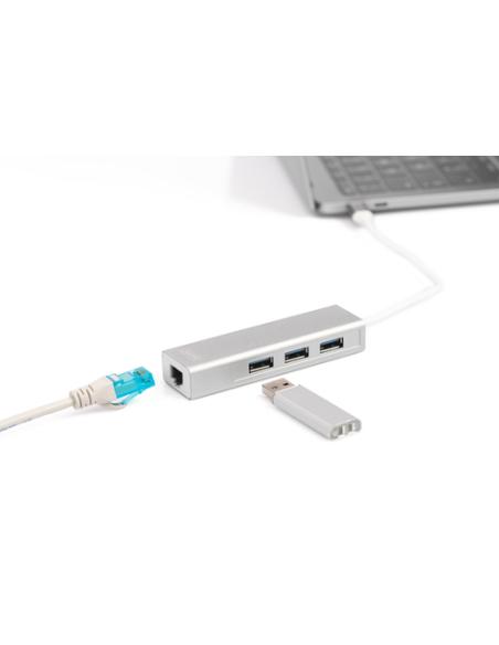 Digitus Hub de USB 3.0 Type-C™ con Gigabit Ethernet