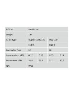 Digitus Cable de conexión modo único de fibra óptica, LC LC 2
