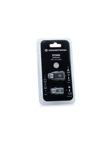 Conceptronic DONN04G cambiador de género para cable USB 3.1 Gen 1 Type-C, USB 2.0 Type-C USB 3.1 Gen 1 Type-A, USB 2.0 Micro Neg