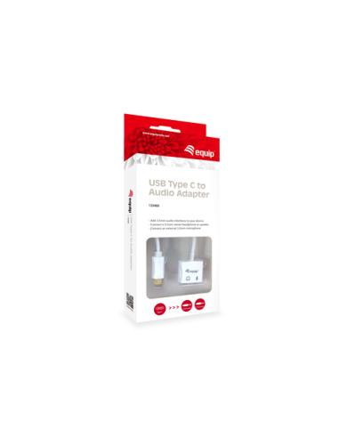Equip Adaptador de USB-C a audio, color blanco
