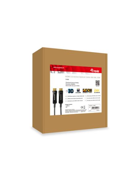 Equip 119430 Cable óptico activo HDMI 2.0, 30 m, 4K/60 Hz