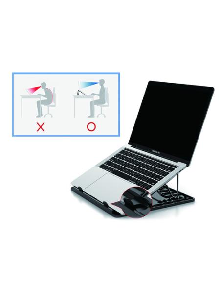 Conceptronic THANA ERGO S, Laptop Cooling Stand Soporte para ordenador portátil Gris 39,6 cm (15.6")