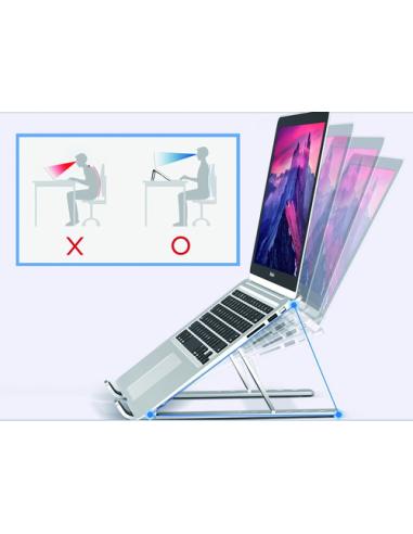 Conceptronic ERGO Foldable Aluminum Laptop Soporte para ordenador portátil Aluminio 39,6 cm (15.6")