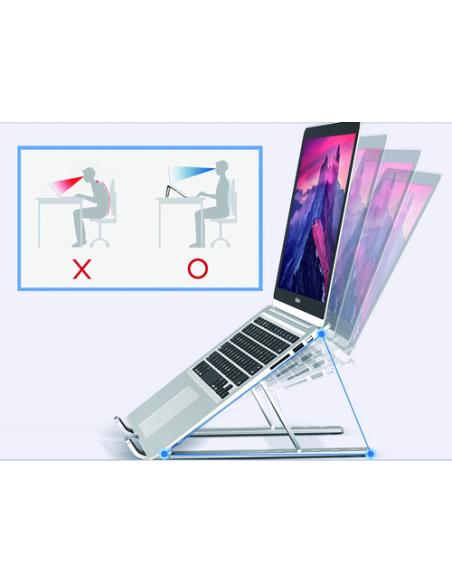 Conceptronic ERGO Foldable Aluminum Laptop Soporte para ordenador portátil Aluminio 39,6 cm (15.6")