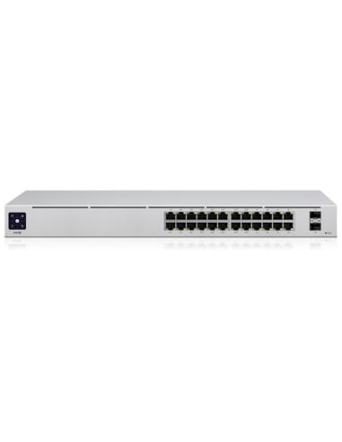 Ubiquiti UniFi 24-Port PoE Gestionado L2/L3 Gigabit Ethernet (10/100/1000) Energía sobre Ethernet (PoE) 1U Plata