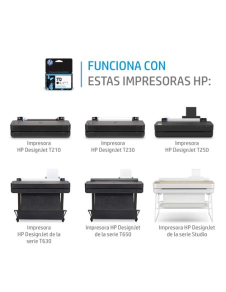 HP Cartucho de Tinta DesignJet 712 negro de 38 ml