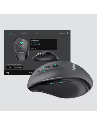 Logitech Customizable Mouse M705 ratón Oficina mano derecha RF inalámbrico Óptico 1000 DPI