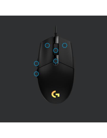 Logitech G 910-005796 ratón Juego USB tipo A 8000 DPI