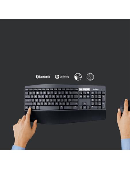 Logitech 920-008221 teclado Ratón incluido Universal RF Wireless + Bluetooth QWERTZ Alemán Negro