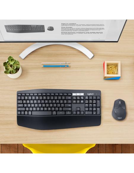 Logitech 920-008221 teclado Ratón incluido Universal RF Wireless + Bluetooth QWERTZ Alemán Negro