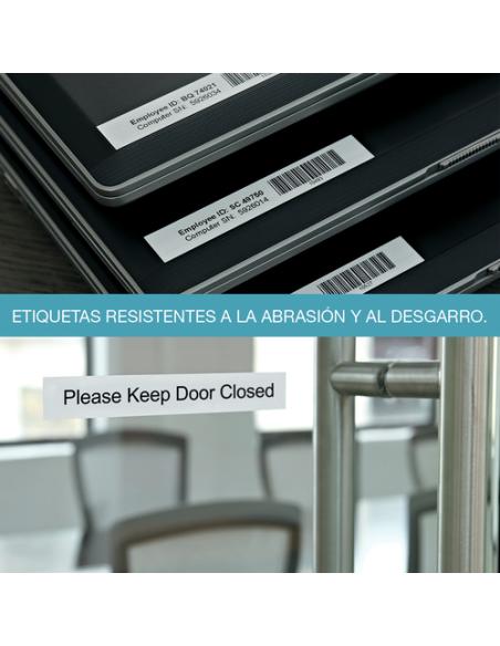 DYMO D1 - Etiquetas Durable - Blanco sobre negro - 12mm x 3m