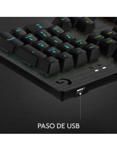 Logitech G 920-009344 teclado Juego USB QWERTY Español Carbono