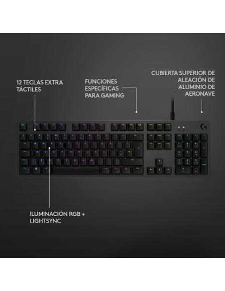 Logitech G 920-009344 teclado Juego USB QWERTY Español Carbono