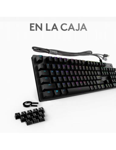 Logitech G 920-009344 teclado Juego USB QWERTY Español Carbono