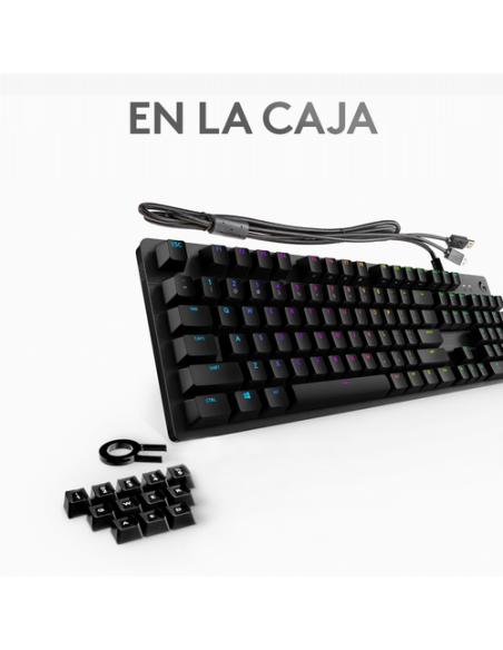 Logitech G 920-009344 teclado Juego USB QWERTY Español Carbono