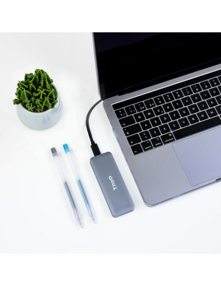 TooQ TQE-2281G caja para disco duro externo Caja externa para unidad de estado sólido (SSD) Gris M.2