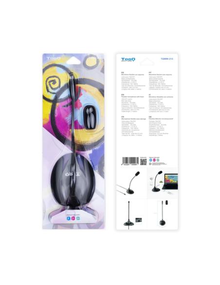 TooQ TQMM-213 micrófono Negro Micrófono para ordenador portátil
