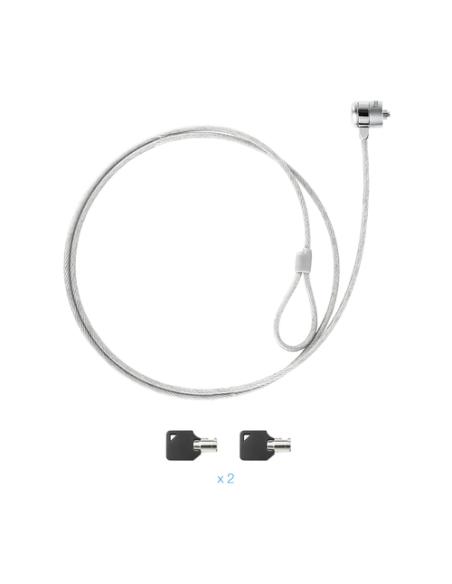 TooQ TQCLKC0025 cable antirrobo Plata 1,5 m