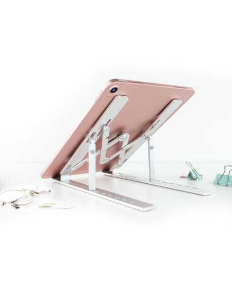 TooQ TQLRS0033-AL soporte para ordenador portátil Soporte para ordenador portátil y tableta Plata 38,1 cm (15")