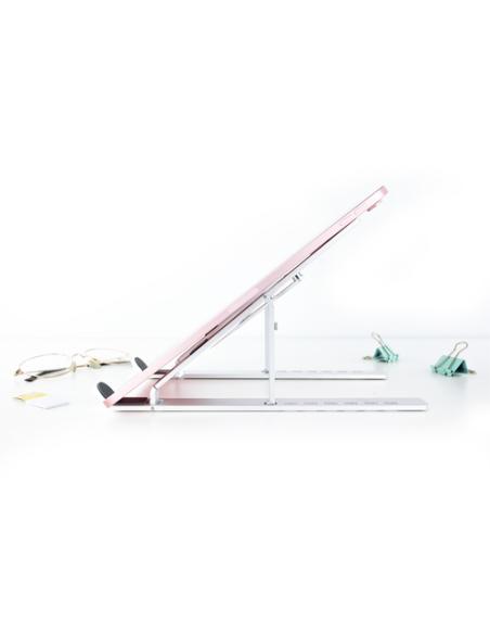 TooQ TQLRS0033-AL soporte para ordenador portátil Soporte para ordenador portátil y tableta Plata 38,1 cm (15")