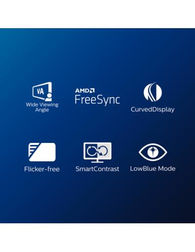 Philips E Line 322E1C/00 pantalla para PC 80 cm (31.5") 1920 x 1080 Pixeles Full HD LCD Negro