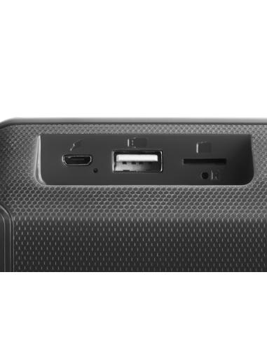 Mars Gaming MSBAX, Altavoz Bluetooth RGB, Compacto,10W, USB/MicroSD/Radio, Negro