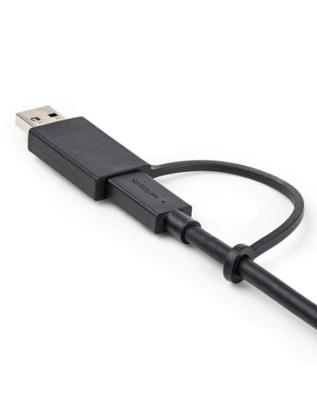 StarTech.com Cable USB-C de 1m con Llave Adaptador (Dongle) a USB-A - Cable Híbrido USB Tipo C a USBC (10Gbps y PD de 100W) o US