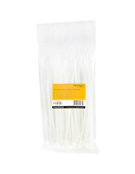 StarTech.com Bridas de 20cm para cables - 4 mm de ancho, 55 mm de diámetro, soportan 22 kg de tensión, de nylon, cierre automáti