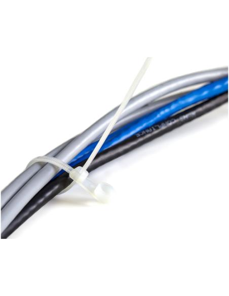 StarTech.com Bridas sujetacables de 15cm con perforación de montaje - 3 mm de ancho, para grupo de cables de 40 mm, soportan 18 