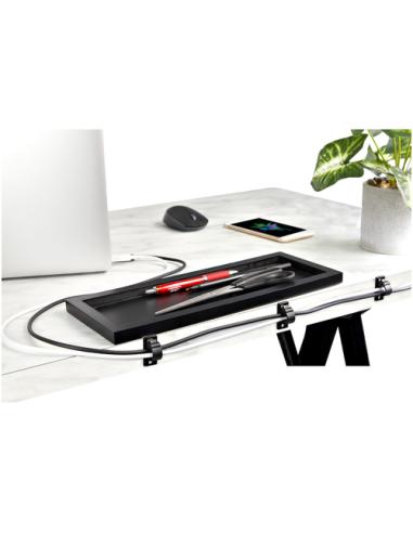 StarTech.com 100 Clips de Gestión de Cableado Adhesivos - Negro - Organizador de Cableado para Escritorios/Oficinas - Mordaza de