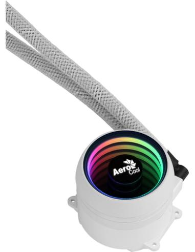 Aerocool MIRAGEL120W Refrigeración Líquida CPU Ventilador 12cm ARGB TDP 200W Blanco
