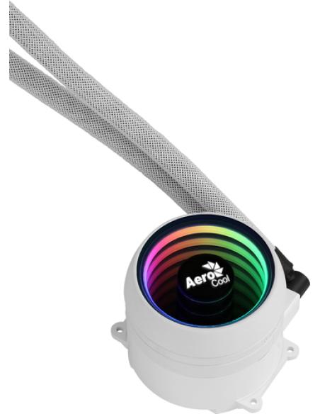Aerocool MIRAGEL120W Refrigeración Líquida CPU Ventilador 12cm ARGB TDP 200W Blanco