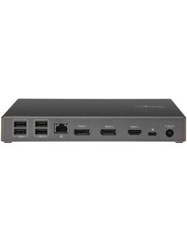 StarTech.com Dock USB-C - Docking Station USB Tipo C para 3 Monitores de 4K - con 100W de Entrega de Alimentación PD - Modo Alt 