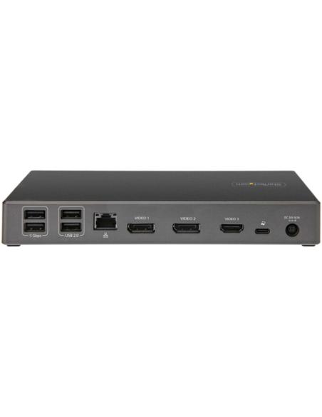 StarTech.com Dock USB-C - Docking Station USB Tipo C para 3 Monitores de 4K - con 100W de Entrega de Alimentación PD - Modo Alt 