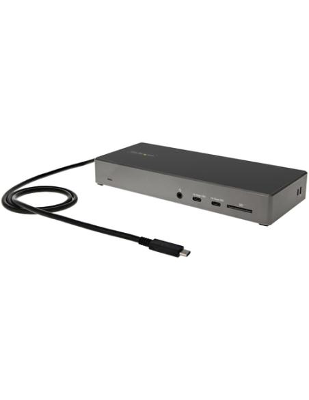 StarTech.com Dock USB-C - Docking Station USB Tipo C para 3 Monitores de 4K - con 100W de Entrega de Alimentación PD - Modo Alt 