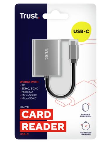 Trust 24136 lector de tarjeta USB 3.2 Gen 1 (3.1 Gen 1) Type-C Aluminio