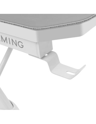 Mars Gaming MGDXL, Mesa Gaming Ergonómica, Soporte Auriculares y Bebida, Escritorio PC, 160x60cm, Blanco