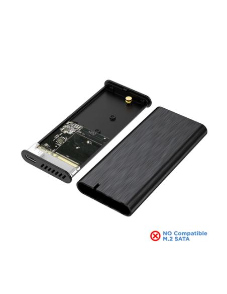 AISENS Caja Externa M.2 (NGFF) ASM2-008B NVMe a USB3.2 Gen2, Negra