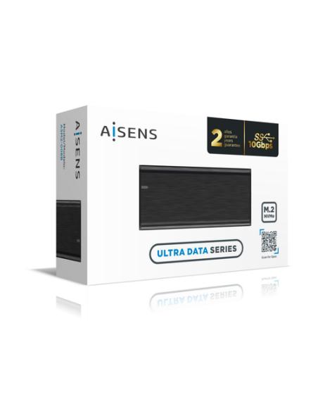 AISENS Caja Externa M.2 (NGFF) ASM2-008B NVMe a USB3.2 Gen2, Negra