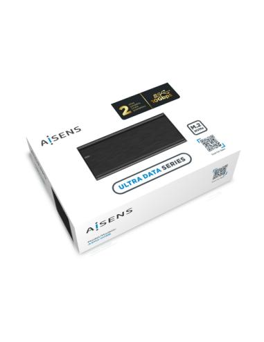 AISENS Caja Externa M.2 (NGFF) ASM2-008B NVMe a USB3.2 Gen2, Negra