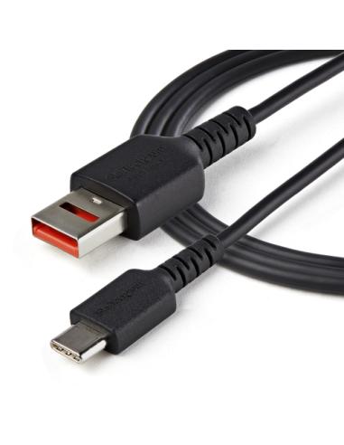 StarTech.com Cable de 1m Adaptador Bloqueador USB de Datos – Adaptador USB a USB-C de Carga Segura – USB Tipo C Solo de Carga pa