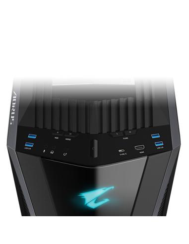 GIGABYTE AORUS C700 GLASS Caja de PC – Torre completa, compatible con hasta E-ATX y radiadores de 420 mm, 5 ventiladores de 120 