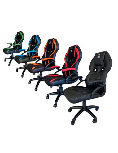 KeepOut XS200 Silla para videojuegos universal Asiento acolchado Negro, Naranja