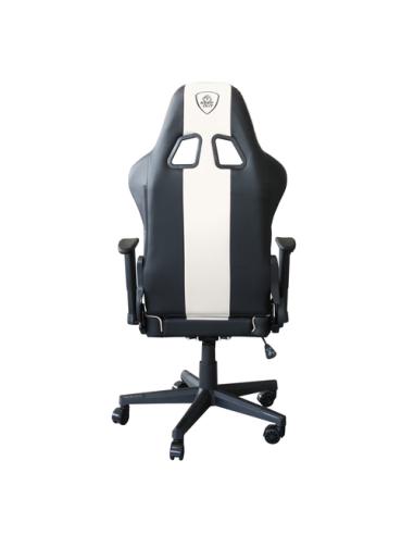 KeepOut XSPRO-RACING Silla para videojuegos universal Asiento acolchado Negro, Blanco