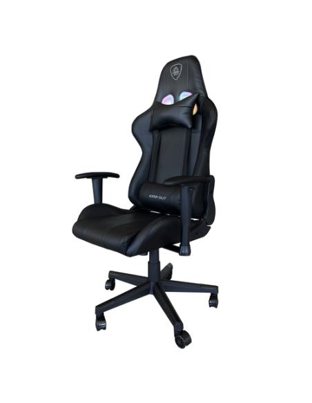 KeepOut XSRGB-RACING silla para videojuegos Silla para videojuegos universal Asiento acolchado Negro
