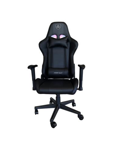 KeepOut XSRGB-RACING silla para videojuegos Silla para videojuegos universal Asiento acolchado Negro
