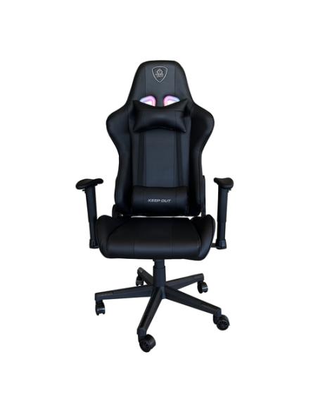 KeepOut XSRGB-RACING silla para videojuegos Silla para videojuegos universal Asiento acolchado Negro