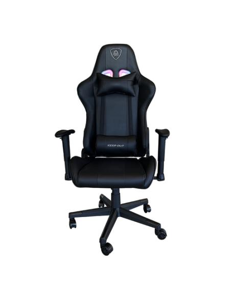 KeepOut XSRGB-RACING silla para videojuegos Silla para videojuegos universal Asiento acolchado Negro