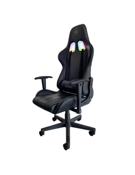 KeepOut XSRGB-RACING silla para videojuegos Silla para videojuegos universal Asiento acolchado Negro